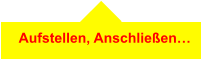 Aufstellen, Anschließen…