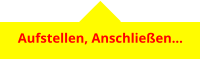 Aufstellen, Anschließen…